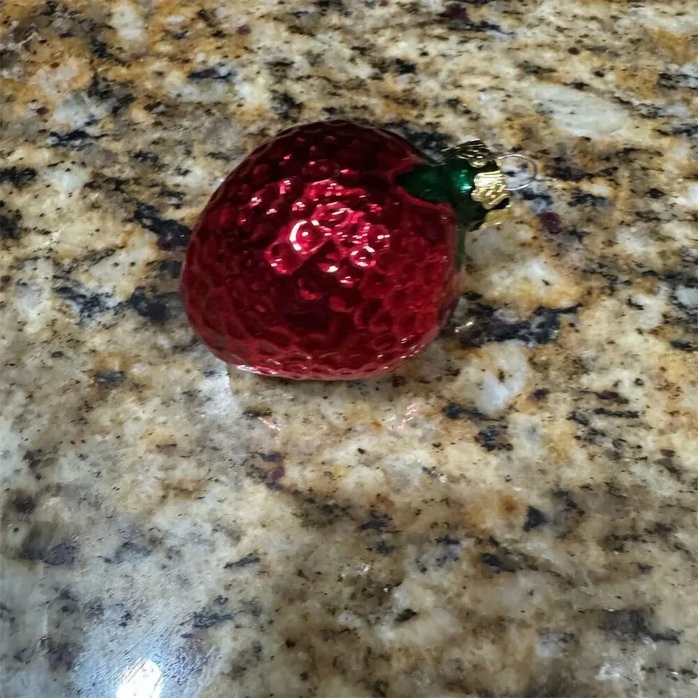 Old World Christmas Glass Ornament Summer Strawberry Hand-Painted